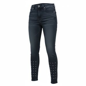 McGuire Denim Black Skinny Jeans with Grommet Detail